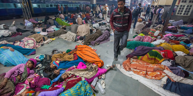 Общий вагон индийского поезда…